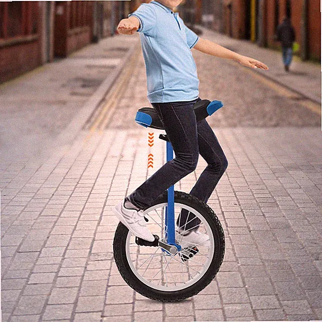 16-inch One Wheel Balance Exercise Bicycle Adjustable For Adults Kids NEW