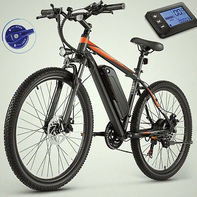 26" Commuting Bike 500W Peak City Mountain E-Bike 48V for Adults City E-bike