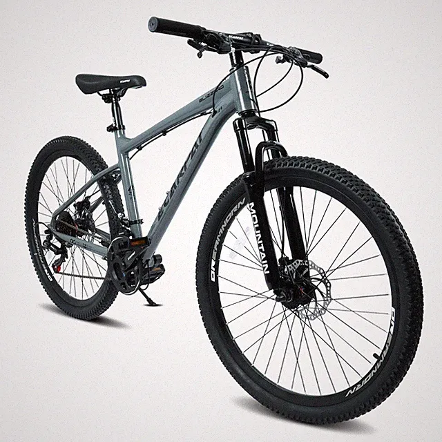 26 Inch Mountain Bike, 21-Speed Adult Bicycle with Disc Brakes,Grey