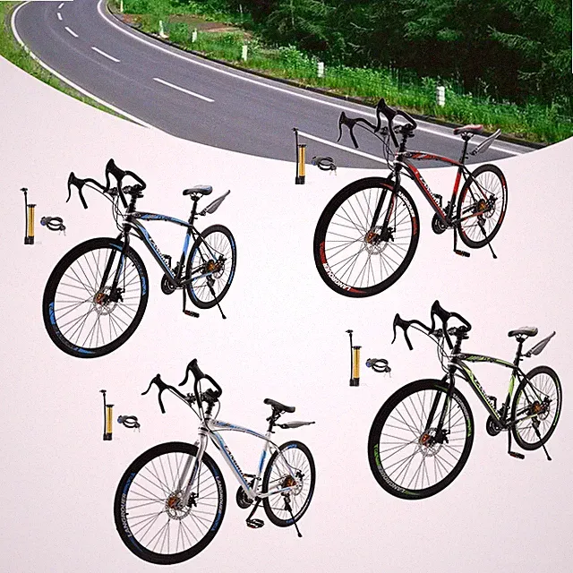 27 speed Road Bike Racing Bicycle 700C 26" Wheels Adult Black+Blue