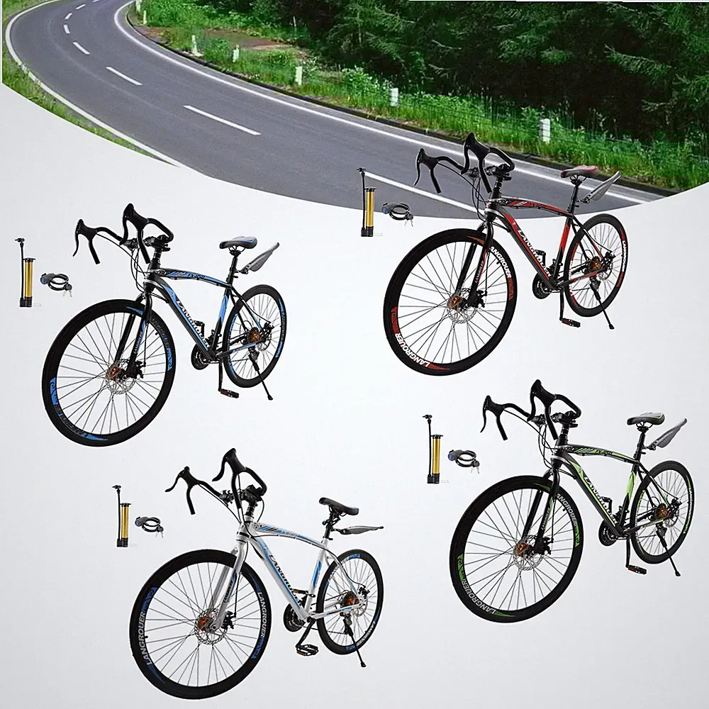 27 speed Road Bike Racing Bicycle 700C 26" Wheels Adult Black+Blue