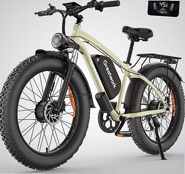 5000W AWD DUAL MOTOR Electric Bike for Adults 26" Fat Tire 45MPH Off-Road E-bike