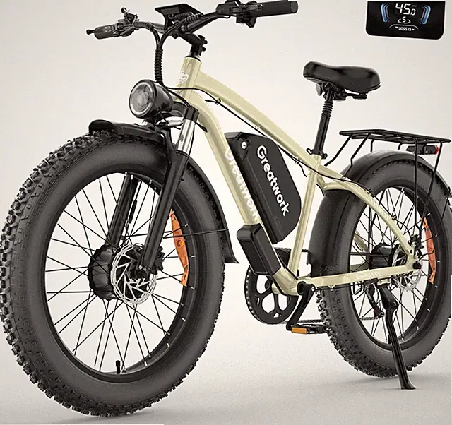 5000W Dual Motors AWD Electric Bike for Adults 45MPH 52V 26" Off-Road Mountain