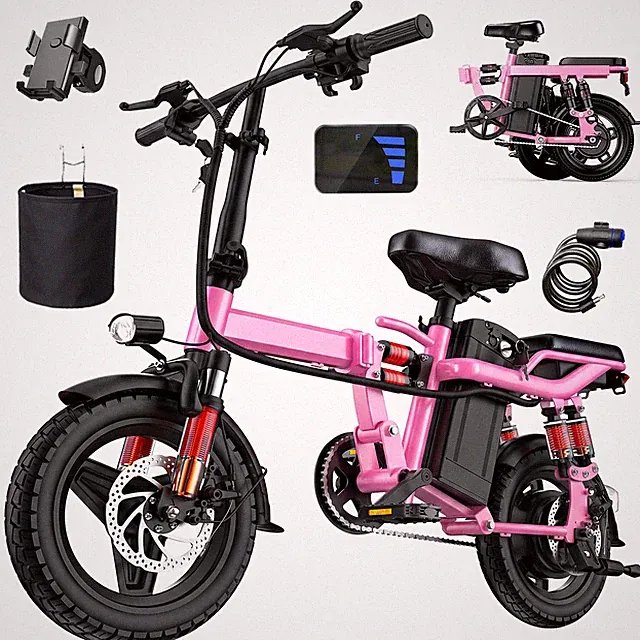 750W Peak Folding Electric Bike for Adult, 14'' Commuter Teen EBike 24MPH UL2849