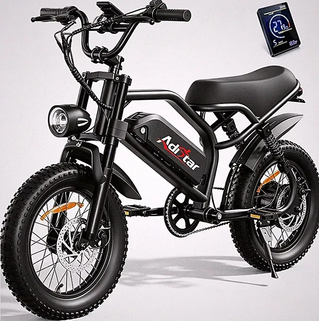 ADISTAR 16" Electric Bike for Adults/Teens, Peak 1500W 65 Miles 48V 15.6Ah