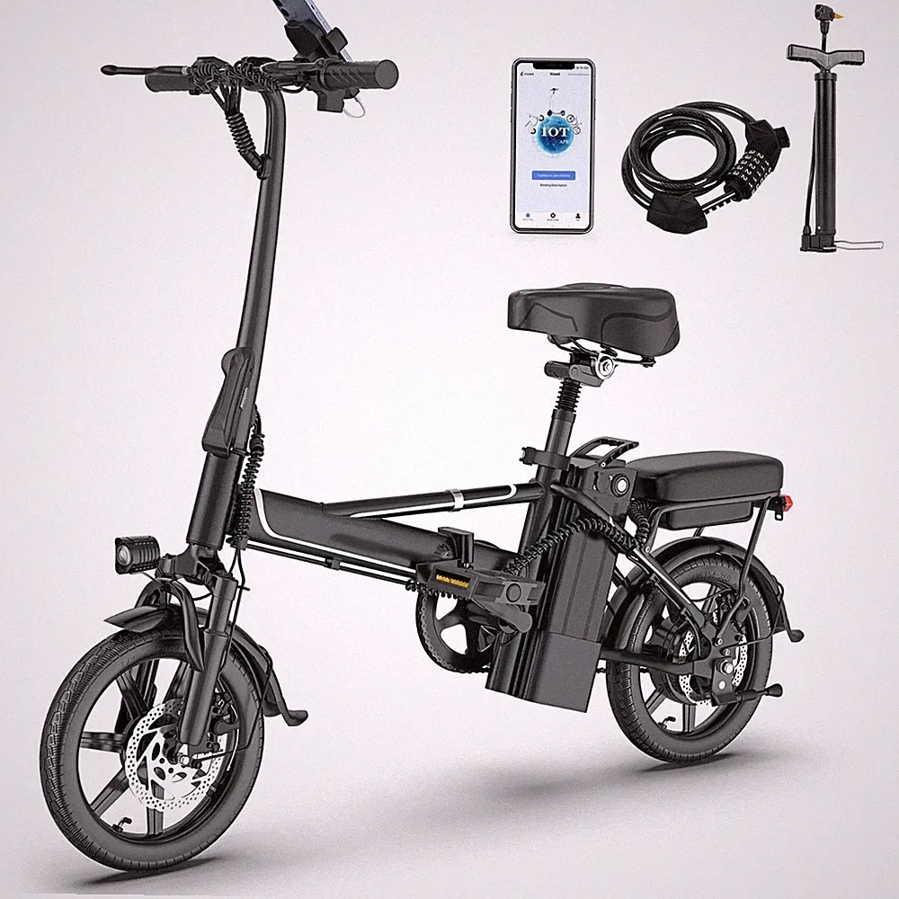 Adult Ebike 500W Foldable 48V 10.5AH Electric Bicycle 22MPH 28Miles
