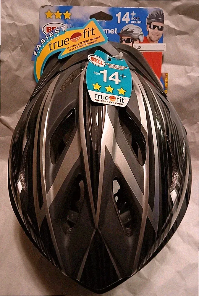 Bell Adult 14+ Bicycle Helmet Adrenaline True Fit Bike Gear 56-60 cm Gray/Black