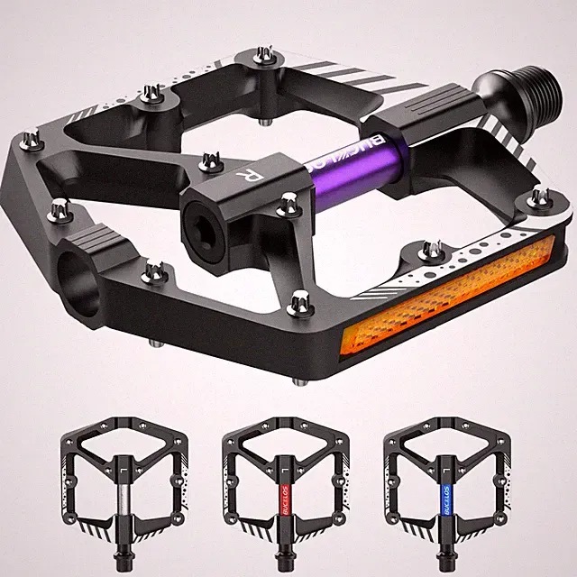Bucklos Mountain Bike Flat Pedals Adult 9/16 Sealed Bearing Large Bicycle Pedal
