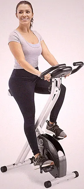 Compact Foldable Exercise Bike with Adjustable Resistance for Home Workouts