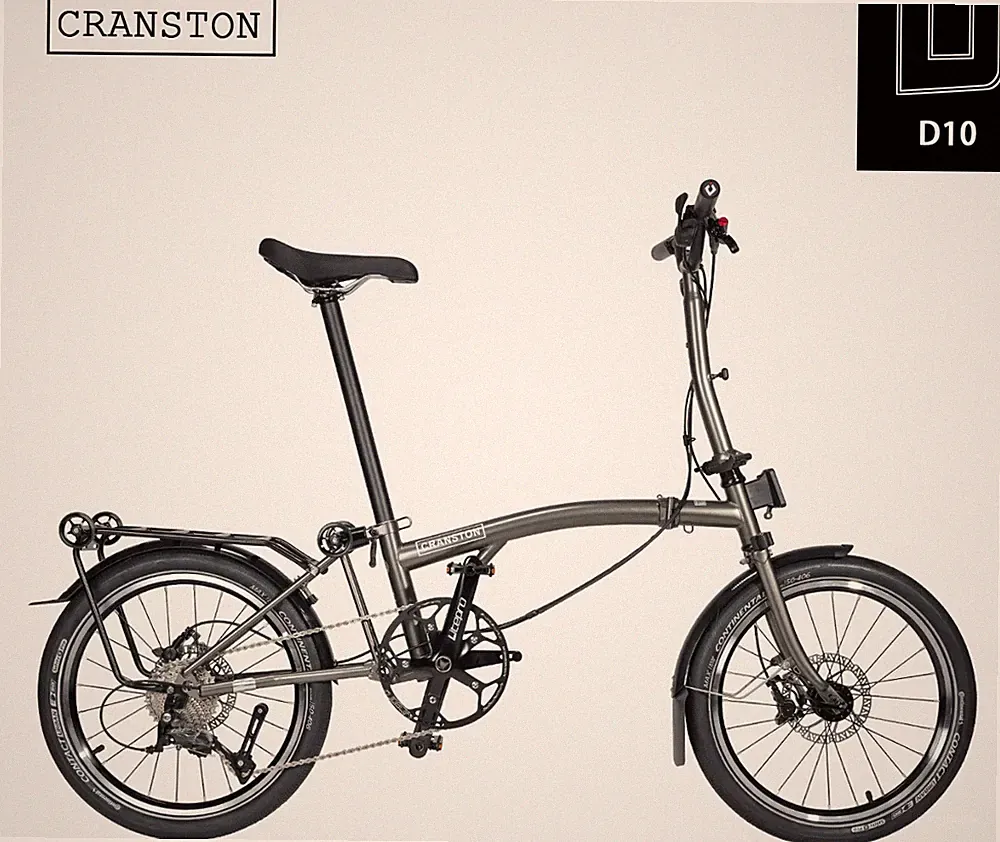 Cranston D10 disc brake 9-speed 20 inch adult triple folding bicycle
