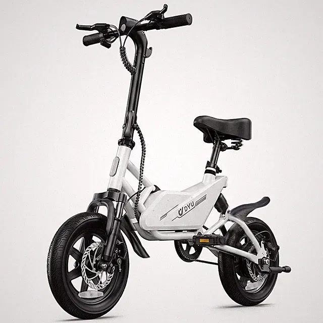 Electric Bike for Adults, 14" Ebike with 350W Motor, 36V7.8AH Battery, White