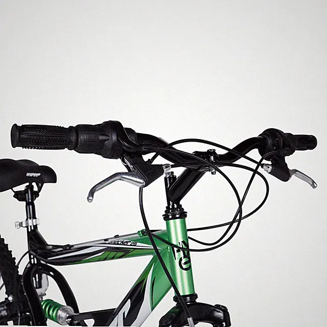 Men's 26" Shocker Mountain Pro Bike Off Road Tires 18-Speed Bicycle, Black/Green