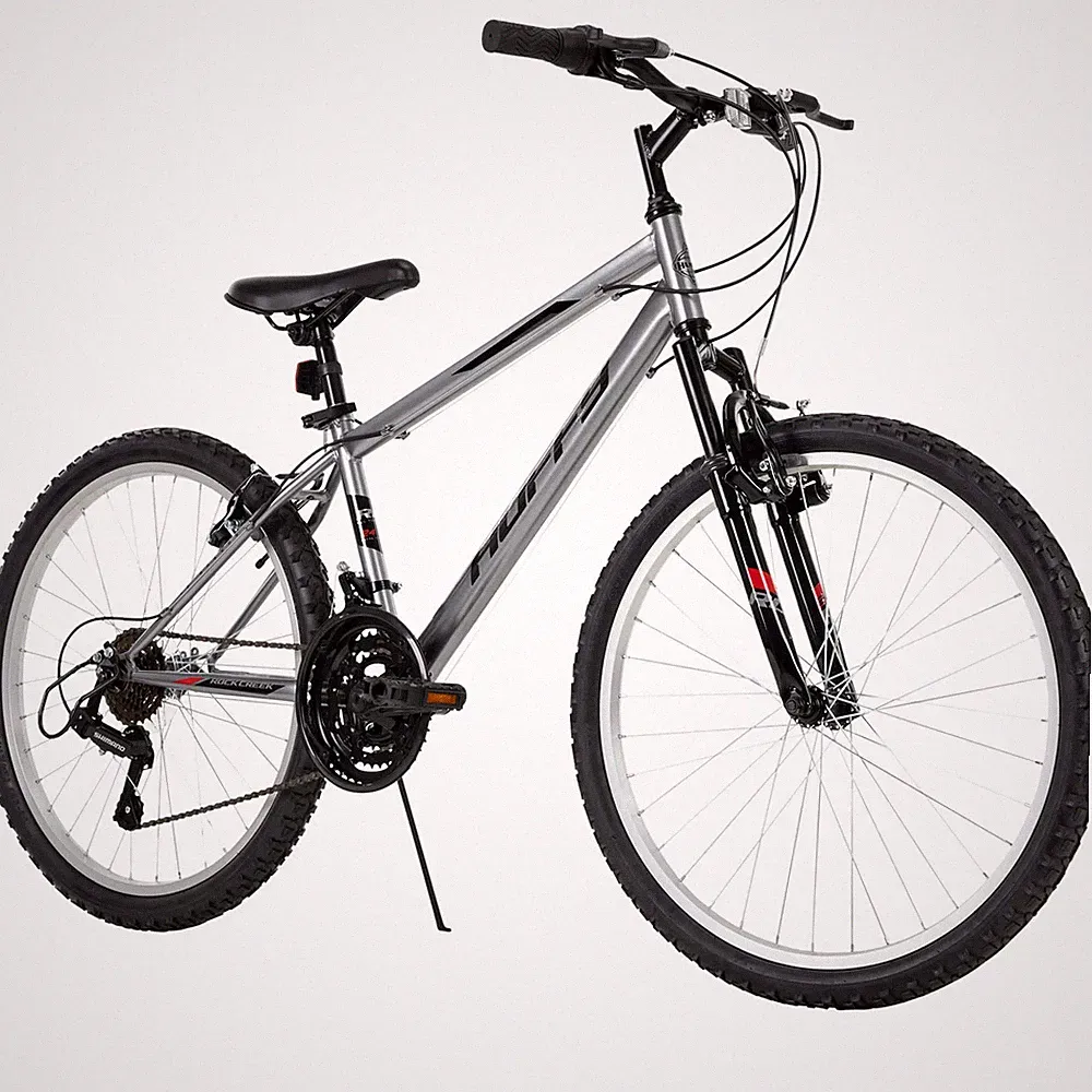 MOUNTAIN BIKE 24" Wheels, Adult Ages 13+, 18-Speeds, Silver Men Boys