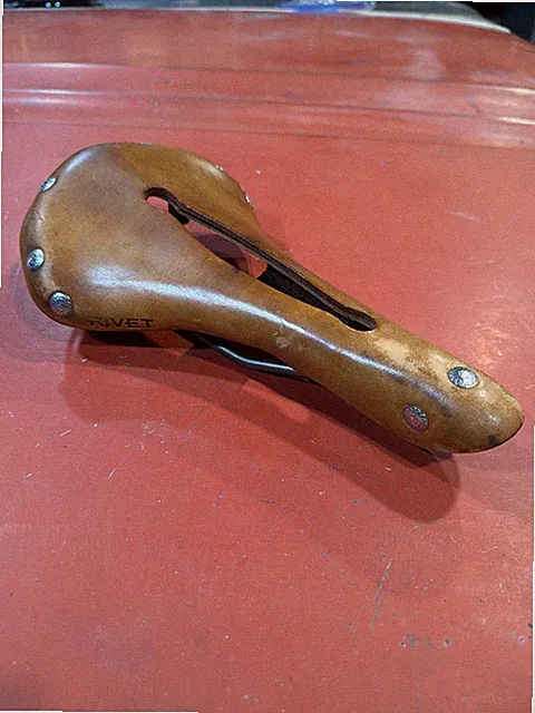 Rivet Cycle Works Brown Leather Saddle Seat titanium Rails The Independence