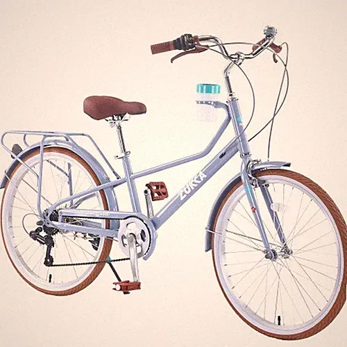ZUKKA Women's Cruiser Bike ,6 Speed Step-Through Commuter Bicycle with Rear Rack